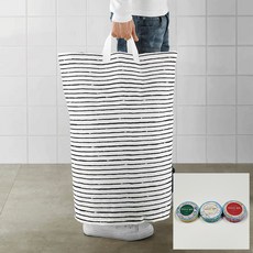 [무료배송]이케아 KLUNKA 빨래바구니 선반 재활용 세탁물보관함 주머니+DASHY행주, 빨래분류바구니+DASHY행주1개