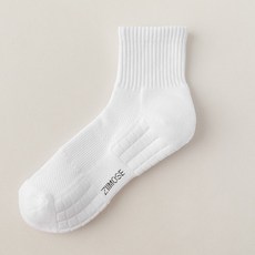 커머스지 남자 스포츠 양말 3p세트 매쉬 쿠션 등산양말, 중목3p, 화이트
