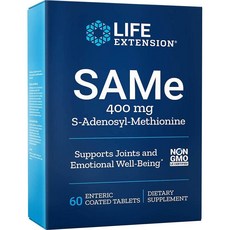 Life Extension Same S-Adenosyl-Methionine 400 Mg 아데노실-L-메티오닌 60정, 1세트