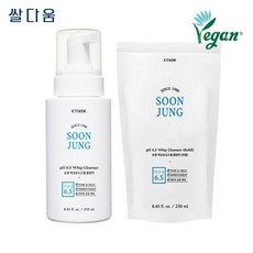 에뛰드 순정약산성 6.5휩클렌저 (본품250ml+리필250ml), 1개