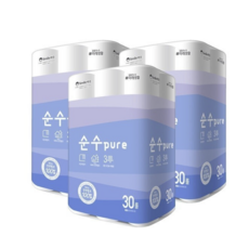 미래생활 순수 퓨어 PURE 천연펄프 화장지 25m 30롤