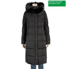 베네통 후드스트링 롱패딩점퍼 BAPDA6861 BK