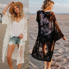 레이스롱가디건