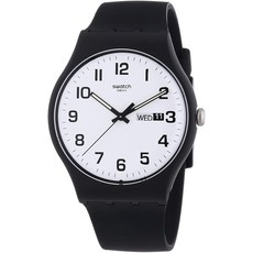 스와치 CLASSIC QUARTZ SILICONE STRAP 블랙 20 CASUAL WATCH (모델: SUOB705)