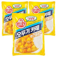 오뚜기 카레 약간매운맛, 1kg, 3개