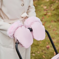 여행용 따뜻한 액세서리 1 장갑 내부 방지 쌍 겨울 모피 외부 유모차 두꺼운 동결, pink, 1개