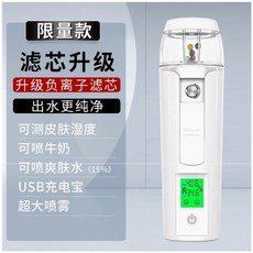 얼굴스팀 얼굴스팀기 안면스티머 세면기 수분공급기 피부분무기 미용기 페이스케어 나노핸드스팀, 화이트 음이온 필터