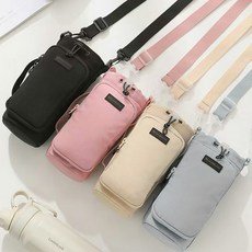 텀블러 백 물통 가방 드링크백 크로스백 4color, 1개, 텀블러백 블랙