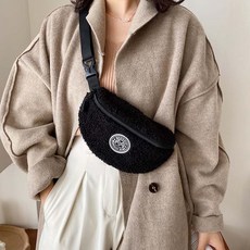 여성 캐주얼 양털 힙색