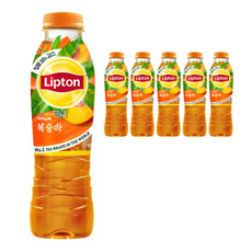 립톤 아이스티 펫 복숭아, 500ml, 12개