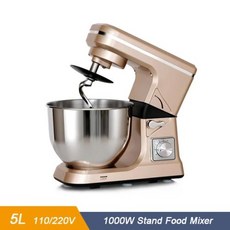 전기 스탠드 푸드 믹서 6 단 블렌더 계란 크림 거품기 반죽 반죽기 프로세서 기계 110 V 220V 5L, 1개, 3) 5L - UK