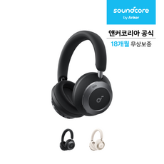 앤커 사운드코어 스페이스원 프로 노이즈캔슬링 무선헤드폰, 미드나이트블랙, A3062 미드나이트블랙, A3062