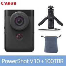 [캐논 정품] Vlog 카메라 파워샷 V10+삼성EVO메모리+파우치 (캐논이벤트 배터리그립)/ED, 11 캐논파워샷 V10 -블랙+HG-100TBR+파우치