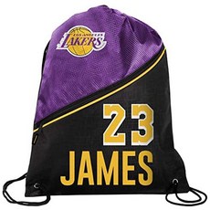 NBA LA 레이커스 짐색 슈즈백 가방 L11 르브론 제임스 운동 짐백 FOCO NBA Team Drawstring Backpack, Los Angeles Lakers James 23_O, Los Angeles Lakers James 23