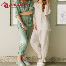 [비주얼엔] 8i330s 아리수펀칭 투피스잠옷세트
