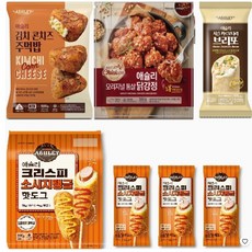 [총4종 방학세트] 크리스피 소시지탱글 핫도그+김치 콘치즈 주먹밥+까르보나라 브리또+오리지널 통살 닭강정, 1개
