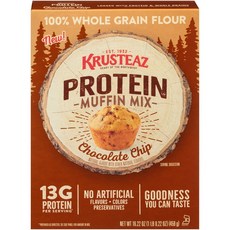 Krusteaz Protein Chocolate Chip Muffin Mix 4팩, 4개, 459g