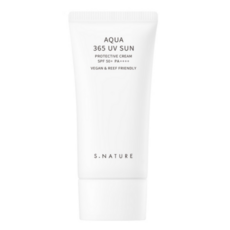 [하이콩]에스네이처 선크림 40ML 80ML 아쿠아(AQUA) 365 UV선크림 화잘먹 수분썬