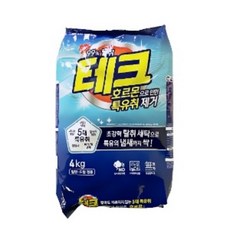 테크 특유취 제거 분말 NEW 세탁세제 일반드럼 겸용 리필, 1개, 4kg