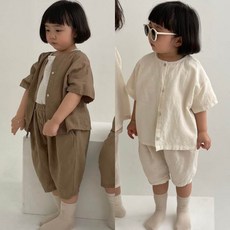 여름 아동 여아 남아 키즈 어린이 상하복 오누이 무지 세트 유아 아기