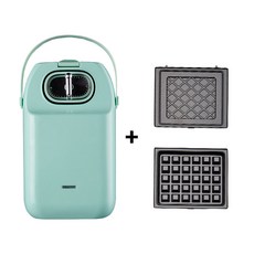 BLOWFISHFUGU 와플기계 샌드위치메이커 2종 플레이트 조식기 가정용와플기계, 녹색, 1세트, EL-3003A