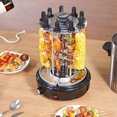 볼케이노 화로대 바베큐 꼬치 숯불 구이 그릴, 기본 모델_9개 꽂이 패키지_타이머 없음
