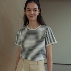 틸아이다이 Multi stripe cotton t-shirt_Green - 틸아이다이셔츠