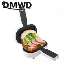 DMWD 양면 프레스 샌드위치 기계 프라이팬 베이킹 팬 미니 치즈 그릴 아침 식사 메이커 빵 핫도그 토스터 전기 오븐, 04 Long handle 220V, 03 Long handle 220V