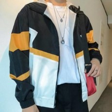 인데일리 복고스타일로 멋스럽게 연출가능한 배색디자인 바람막이 E-1773439