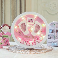 출산 병문안 선물 백일 아기 손도장 발도장 diy 액자, 2번세트  _신생아 (0-24 개월 아기)