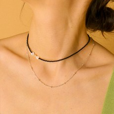 남자실버볼목걸이