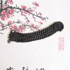 u 형 땋은 머리 앞이마 가발 고대 장식 귀비 무대 공연 조형 cos 영상 앞머리, 1, 블랙 큰사이즈 가발