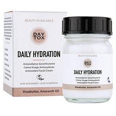 HUPPER 블랙헤드제거기 피지 코 얼굴 크림 독일배송 DAYTOX 데일리 Hydration 시어 버터 아마란스 오일 및 히알루 론이 함유된 항산화 모이스처 라이저 활성 산소로부터 보호 비건 무 염료 무 실리콘 및 파라벤 무 함유 50 ml-97937, 단일옵션, 단일옵션