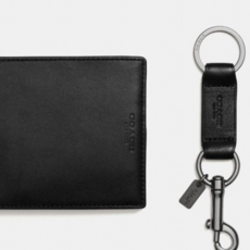 옥희상점 COACH 남성 소가죽 반지갑 + 키고리 세트