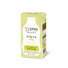 상하목장 유기농 멸균 저지방우유 200ml x 72팩, 999