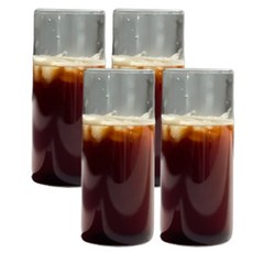 리빙플레어 내열유리 슬림 유리컵 500ml, 4개