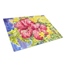 Caroline's Treasures 6056LCB Flower - Hibiscus Gla Caroline's Treasures 6056LCB 꽃 - 히비스커스 유리 도마 대형 장, Multicolor_One Size, 1개