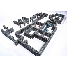 Modular Dungeon Wall System-Stone Walls Tabletop 28mm Miniatures Role Playing Game-DND Role Play-Battle Grid Mat Acces, 단일옵션