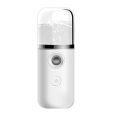 핸디 나노 쿨 미스트 스프레이 페이셜 미스터 스티머 USB 충전식 얼굴 가습기 모이스처라이징 클렌징 스, 06 White, 1개