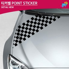 체크패턴 포인트 데칼스티커 재밌는 흠집 baby스티커 스티커제작, 레드, F타입