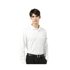 [세인트앤드루스] 골프웨어 긴팔 셔츠 STA실루엣 요철 자가드 폴로 0422261951, L, 백색
