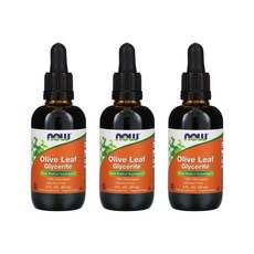 [2+1] NOW Foods 나우푸드 올리브 잎 글리세라이트 59ml 액상 글리세린 Olive Leaf Glycerite 3개 - 나우푸드글리세린