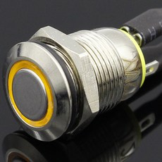 램프 메탈 전기 전원 스위치 푸쉬 버튼 LED 금속 순간 푸시 자동 리셋 방수 조명 12mm 3V 5V 12V 24V 220V 1 개, 1개