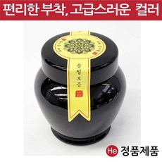 전통꽃 경옥고 단지 띠지 품질보증스티커 도자기 소금항아리 꿀 용기 단지 스티커, 1개