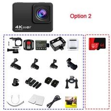 액션캠 스포츠 울트라 HD 4K/60fps 24MP 와이파이 2 인치 IPS LCD 170D 수중 30M 헬멧 비디오 Go Sport Pro 흔들림 방지 액션 카메라 소니 386