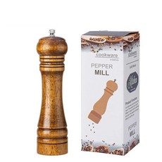나무 후추 밀 소금 연마 갈이 갈기 목재 세라믹 로터 리필, 8.YMQ-8inch