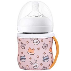 Philips Avent 안경용 4oz 5oz 이상의 네오프렌 손잡이가있는 재사용 가능한 젖병 단열 슬리브 (C Woodland Bi (C Woodland Creatures), C, Woodland Creatures