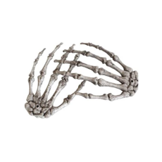 Halloween Skeleton Hands - Realistic Life Size Severed Plastic Skeleton Hands for Halloween Props Decorations 2 Pieces(Right Left), One Size