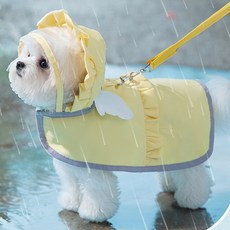 [퐁펫] 날개천사 비옷 (Pet902) / 하네스_(강아지옷 고양이옷 반려동물 애견 애묘 레인코트 우비 뚱냥이 코스튬 봄 가을 여름), 옐로, 1개