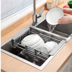 영아점빵 스테인리스 조절식 식기건조대, 1개, 그레이, 1단